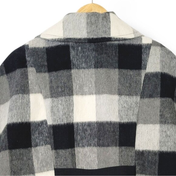 ALYX Wool Blend Buffalo Plaid Belted Capelet Cape Jacket in Black Size Small - Picture 5 of 13